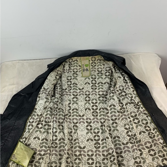 Women’sVintage Sonia & Kyo Black Leather Double-Breasted Jacket - Picture 5 of 11